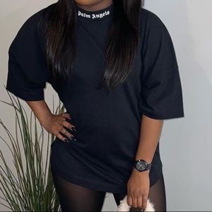 Palm Angels Logo Oversized Cotton Jersey T-Shirt